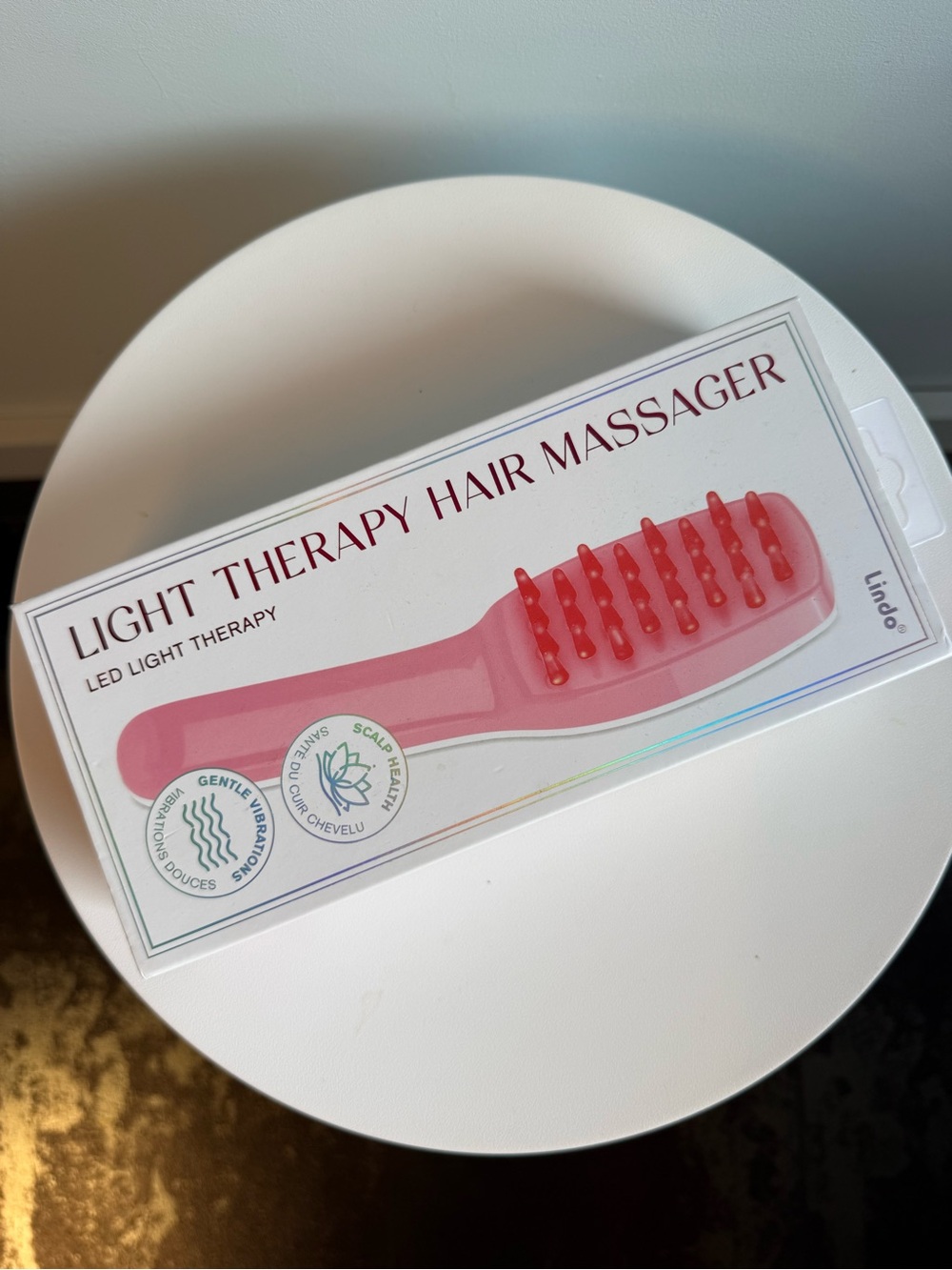 Light Therapy Hair Massager - Pink